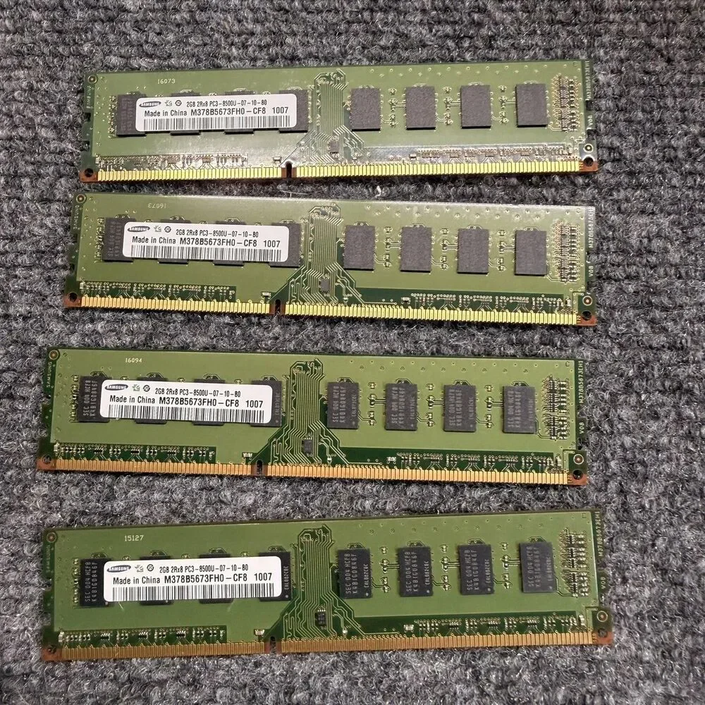 Samsung DDR3-1066 8GB 4x2GB Desktop Memory RAM PC3-8500 UDIMM M378B5673FH0